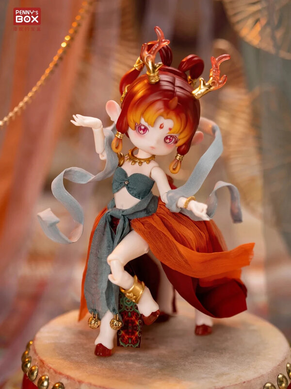 페니 박스 안투-중국 둔황 9 색 사슴 시리즈, 귀여운 액션 애니메이션 피규어, 귀여운 장난감, 피규어 인형 선물 장난감, 19.8cm Bjd