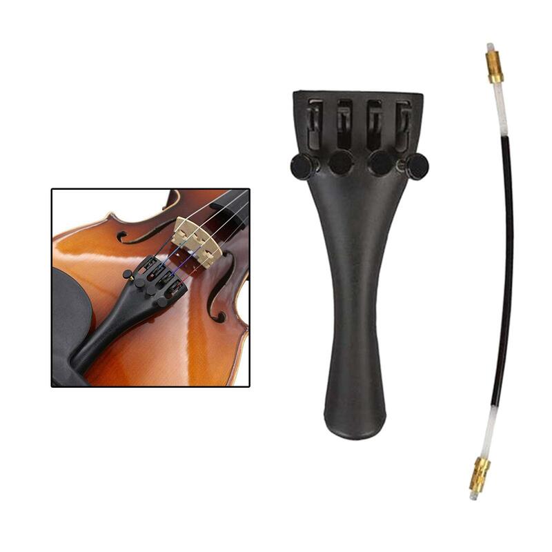Carbon Fiber Cello Tailpiece 4/4 Cello Luthier Supply Replacement with Tailpiece Wire Easy to Install Durable Accessories Parts