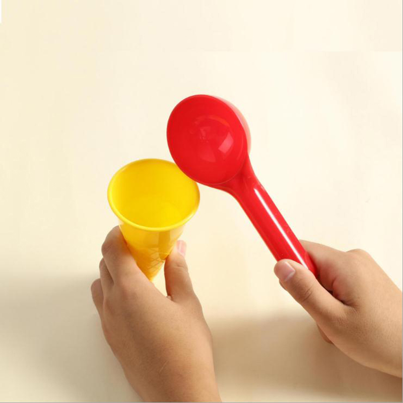 5Pcs Beach Sand Toys Ice Cream Cone Scoop Sets Kids Summer Play Game Gift Children's Toys Children's Education 15x6.5cm