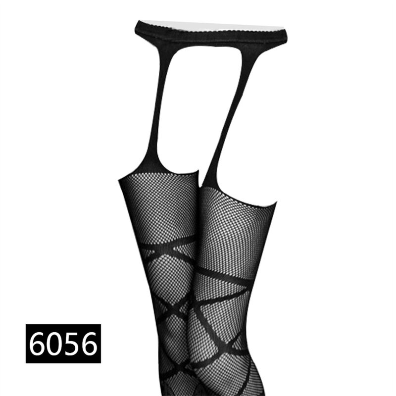 Calzini erotici con fasciatura a tentazione cava Sexy sezione sottile giapponese grande rete legata sopra i calzini al ginocchio calze fumetti di moda