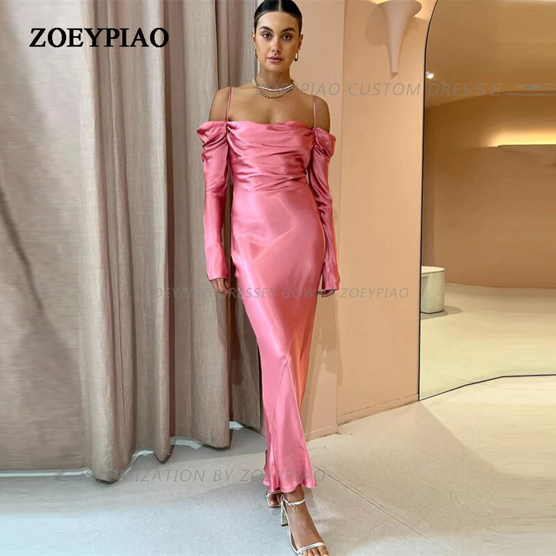 Hot Pink Beach Formal Dresses Off Shoulder Short Casual Party Dress For Wedding Special Occasion Cocktail Dresses robe soirée