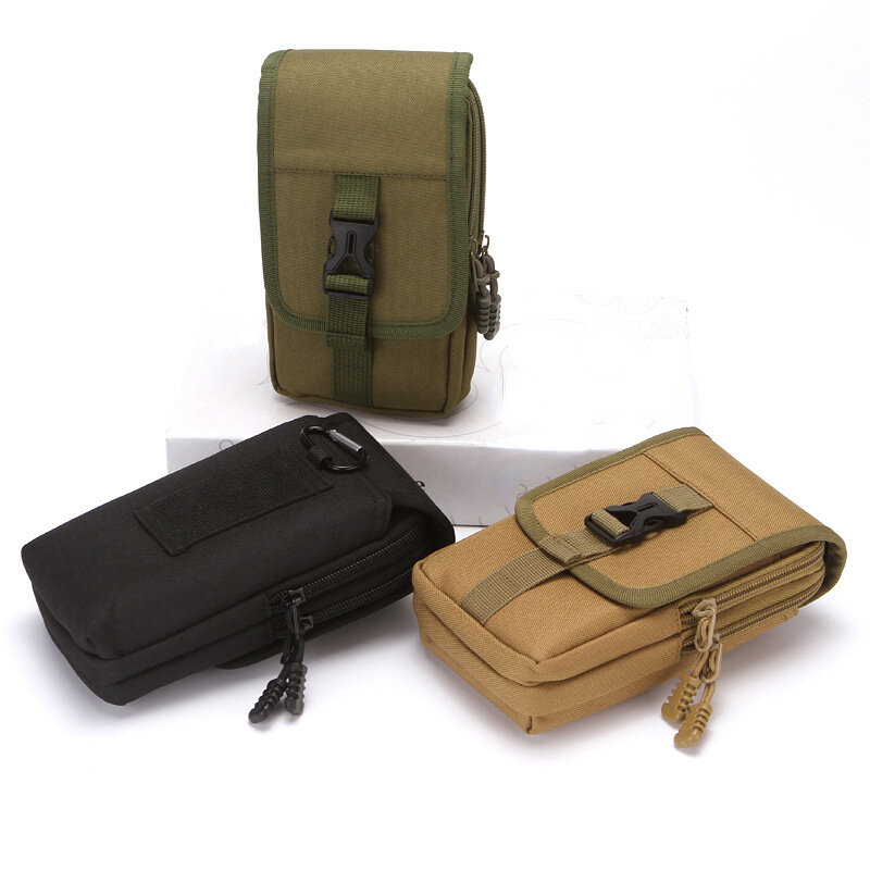 حقيبة خصر عسكرية مقاومة للماء للرجال ، محفظة رجالية ، طبقة مزدوجة ، خارجية ، حقيبة هاتف ، تخييم ، صيد ، حقيبة تكتيكية