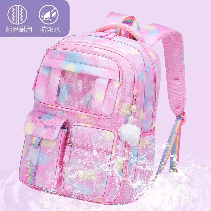 Новинка 2023, школьный ранец для девочек, Детский рюкзак принцессы с отделением для холодильника и двери, милые школьные сумки через плечо для учебников