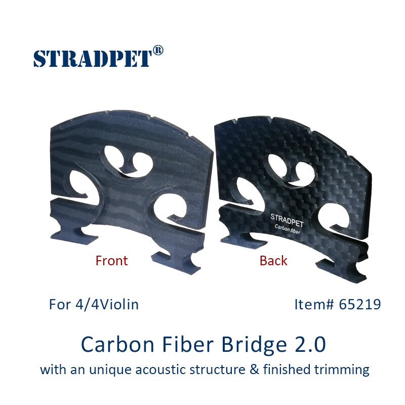 STRADPET mostek z włókna węglowego 2.0 z unikalną strukturą akustyczną i wykończonym wykończeniem