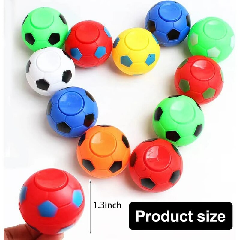 32PCS Mini Rotatable Fidget Spinners Soccer Ball Toys for Kids Soccer Party Favors Reduce Pressure Toys Goodie Bag Stuffers