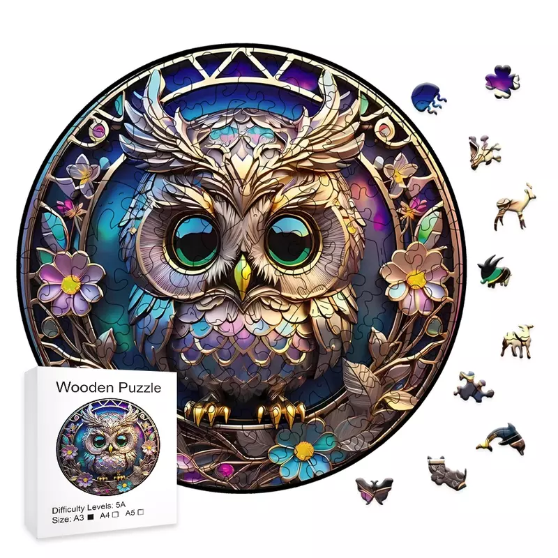 Window Owl, Various Special-shaped Wooden Puzzles, Creative Creative Gifts For Senior Players, Birthday Gifts For Boys And Girls