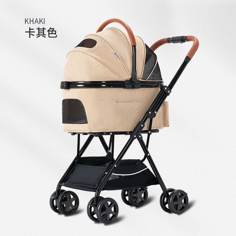 Cat Accessories Light Foldable Separation Cage Dog Car Seat Dog Buggy Go Out Travel Take A Walk Go Shopping Small Pet Strollers