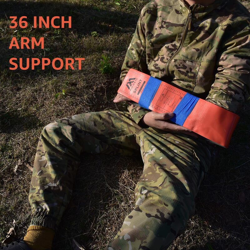 Notfall-Überlebensschienen-Kit für Arm-Bein-Finger bruch 4 Schienen 2 klebende Bandagen-Set wieder verwendbare schneid bare tragbare erste Hilfsmittel