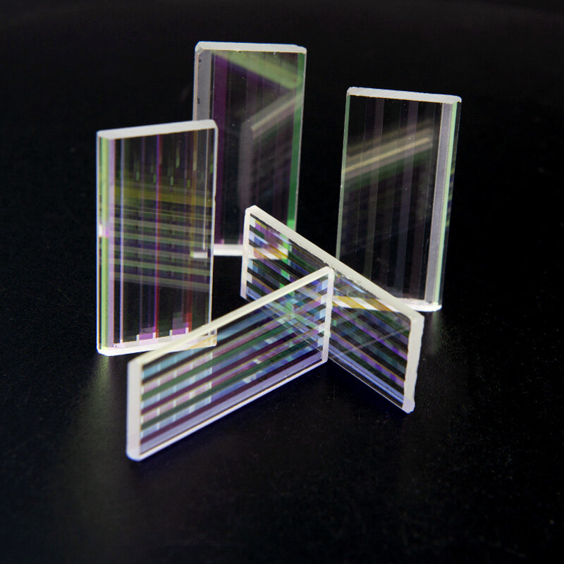 10Pcs Rechthoek Prisma Dichroic Prisma Gebrandschilderd Glas Optische Experiment Instrument Thuis Decoratie Art Ketting Diy Ontwerp Lentes