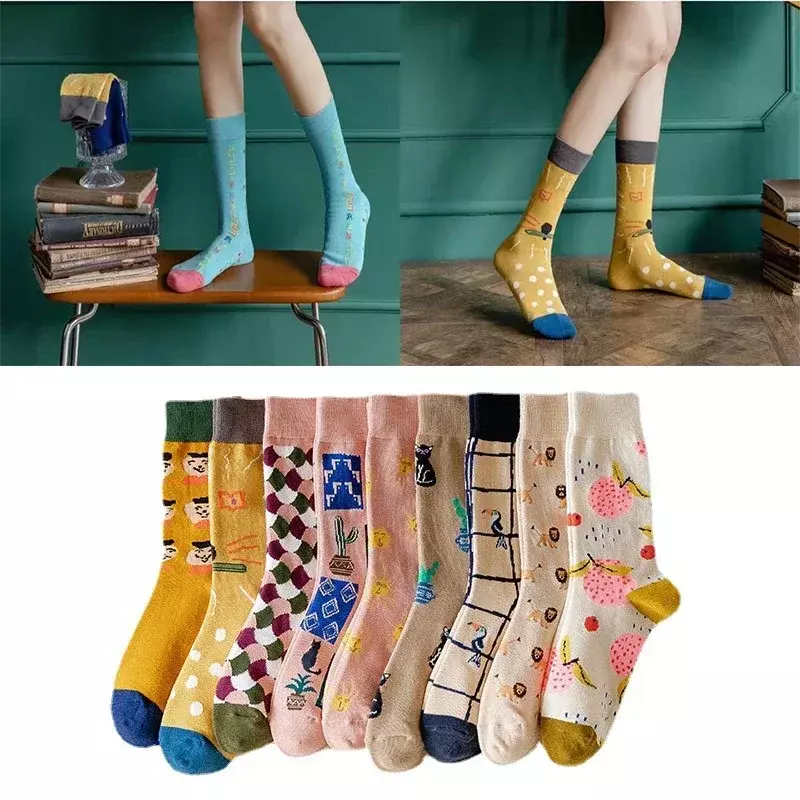 ใหม่เกาหลีรุ่นถุงเท้าแนวโน้มบุคลิกภาพสุทธิสีแดงในถุงเท้าถุงเท้าผ้าฝ้ายญี่ปุ่นถุงเท้า