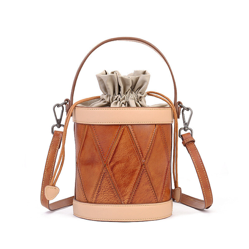 Женская сумочка из натуральной кожи, дорожная сумка через плечо в стиле ретро