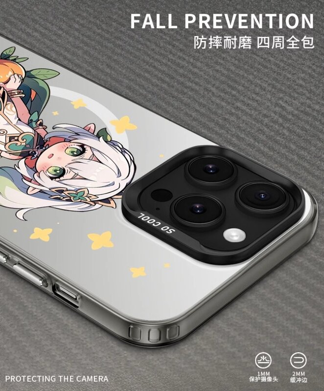 Genshin Impact Cartoon Anime game xiao Klee Apple 15 magsafe magnetic phone case iphone14/14plus/13/12Pro/11 Mobile Phone Case