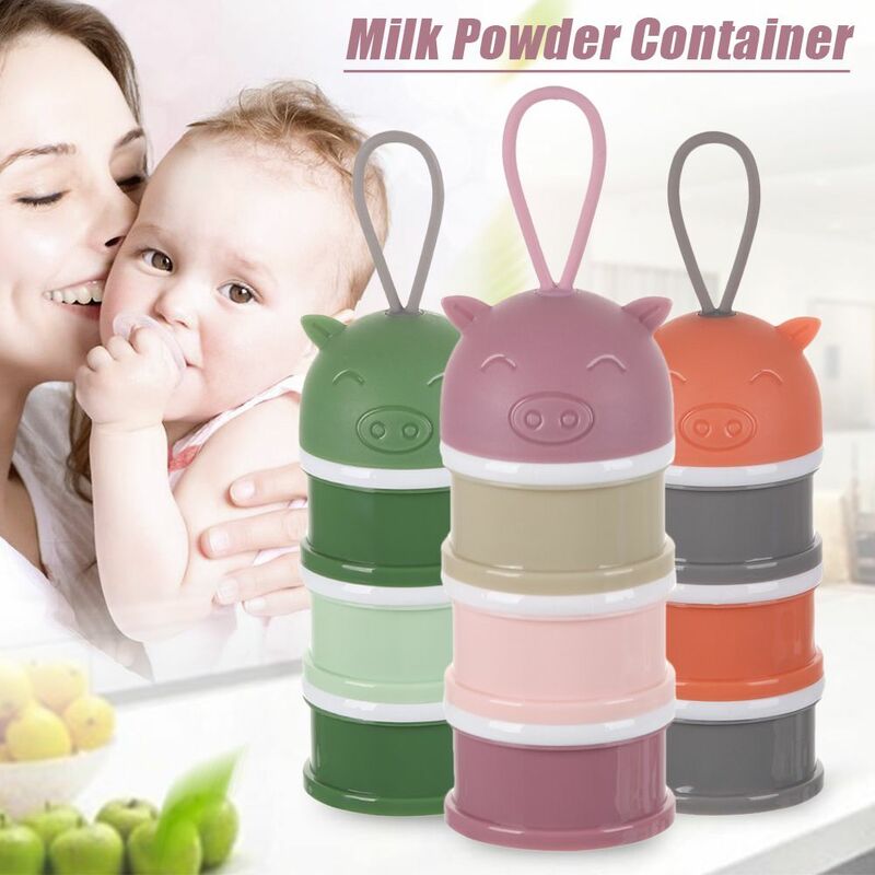 3 Lagen Voeding Reizen Baby Melk Fles Voedsel Bewaardoos Melkpoeder Container Formule Dispenser