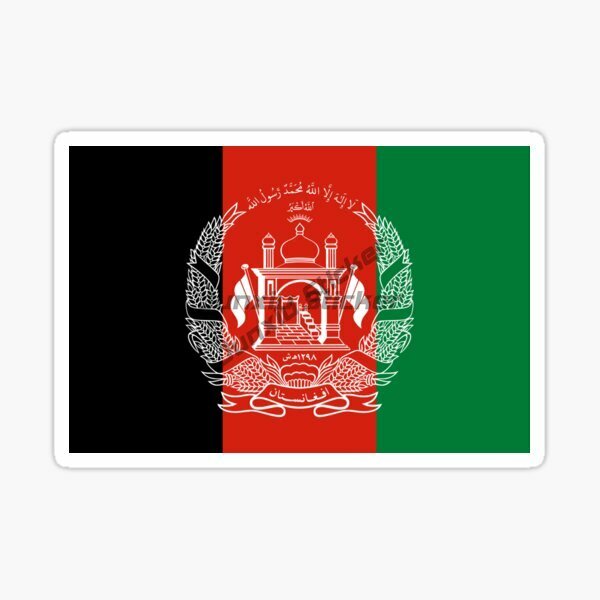 ธงชาติอัฟกานิสถานสติกเกอร์ PVC สำหรับตกแต่งแล็ปท็อปรถจักรยานยนต์รถบรรทุกทางวิบากรถตู้รถตู้รถอุปกรณ์ตกแต่ง