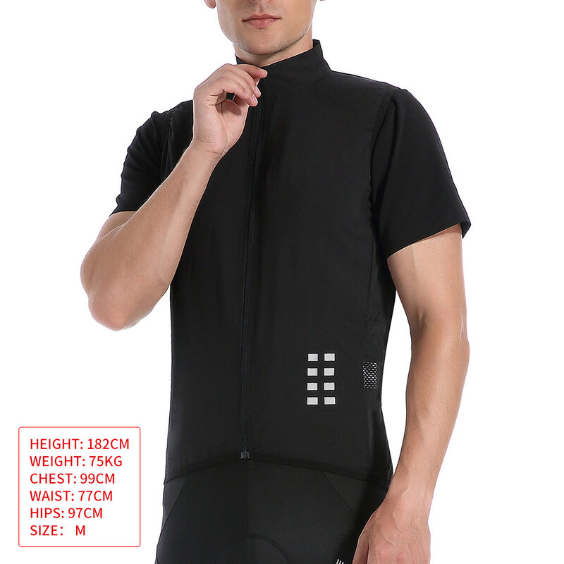 WOSAWE-Chaleco de Ciclismo para mantener la sequedad y el calor, camiseta interior de malla sin mangas para bicicleta, Jersey a prueba de viento, ropa de Ciclismo
