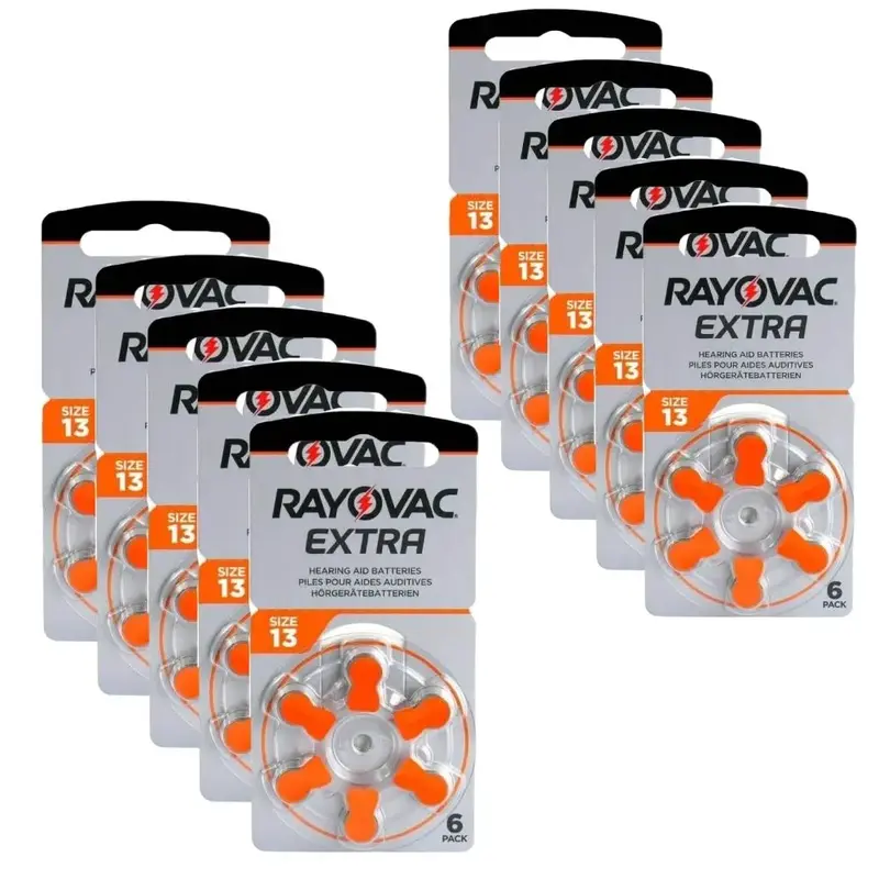 Hörgeräte batterie 60pc 13 a13 pr48 Hörgeräte batterien Zink Luft Rayovac extra 1,45 V Hoch leistung für Hörgeräte