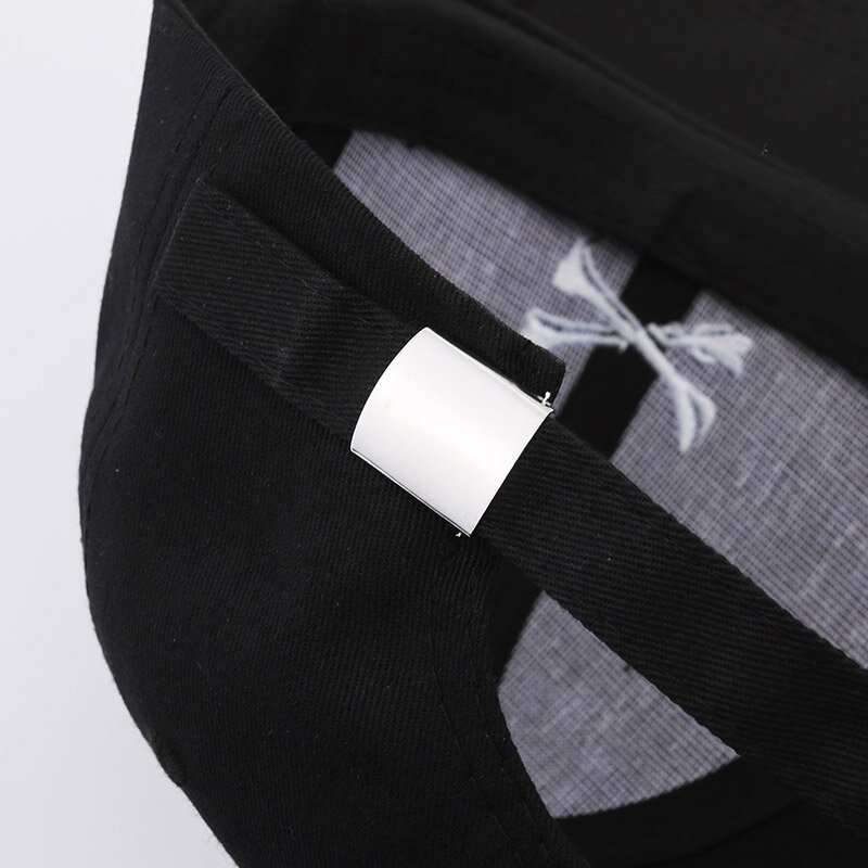 Boné unisex algodão com fivela de metal ajustável, Design bordado básico, Casual Wear