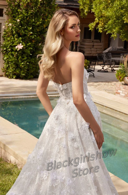 Vestido De novia blanco De un hombro con apliques De cristal, vestido De boda De 15 años, 2024, tul transparente