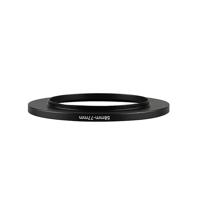 Aluminiowy czarny filtr stopniowy 58mm-77mm 58-77mm 58-77mm 58 do 77 Adapter adaptera do obiektywu aparatu Canon Nikon Sony DSLR
