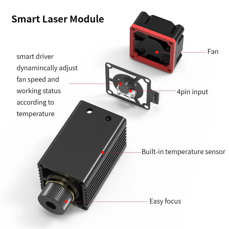 Mini máquina de corte de grabado láser portátil, nueva tecnología, NEJE N30610 3, 7w, 2023x170mm, 450nm MEMS, 170