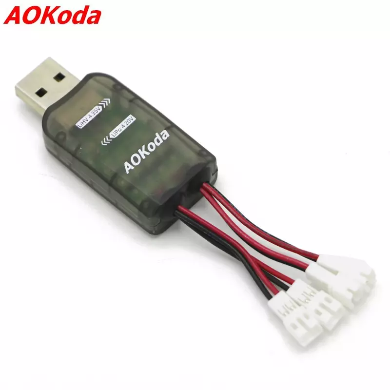 Aokoda Cx405 4ch Micro Usb Batterijlader Voor 1S Lipo Lihv Batterij Hoge Kwaliteit Voor Rc Helikopter