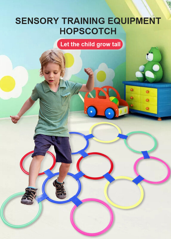 Bambini giocattoli all'aperto anello Hopscotch che salta per bambini sport giochi all'aperto giocattoli esterni bambini giardino cortile gioco di carnevale al coperto