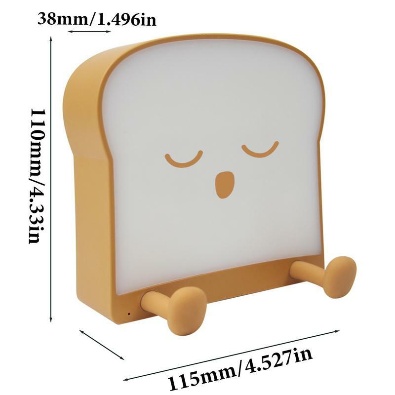 Toast Lamp Cute Night Light With Rechargeable Portable Bedroom Bedside Bed Lamp Birthday Gifts For Girls Boys
