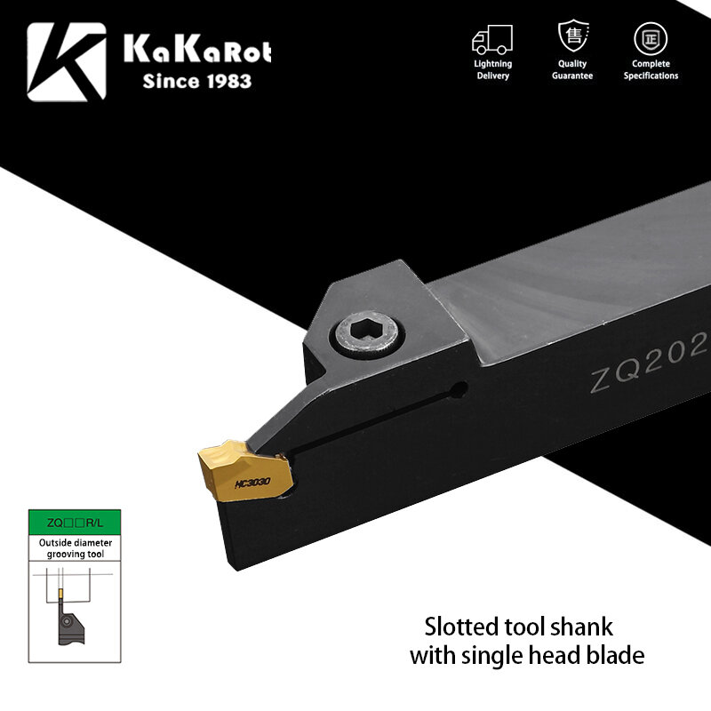 KaKarot Grooving Cutter Bar ZQ1616 ZQ1616R ZQ2020 ZQ2020R ZQ2525 ZQ2525R 2 3 4 5 Turning Lathe Tool Holder Slotting CNC Tools