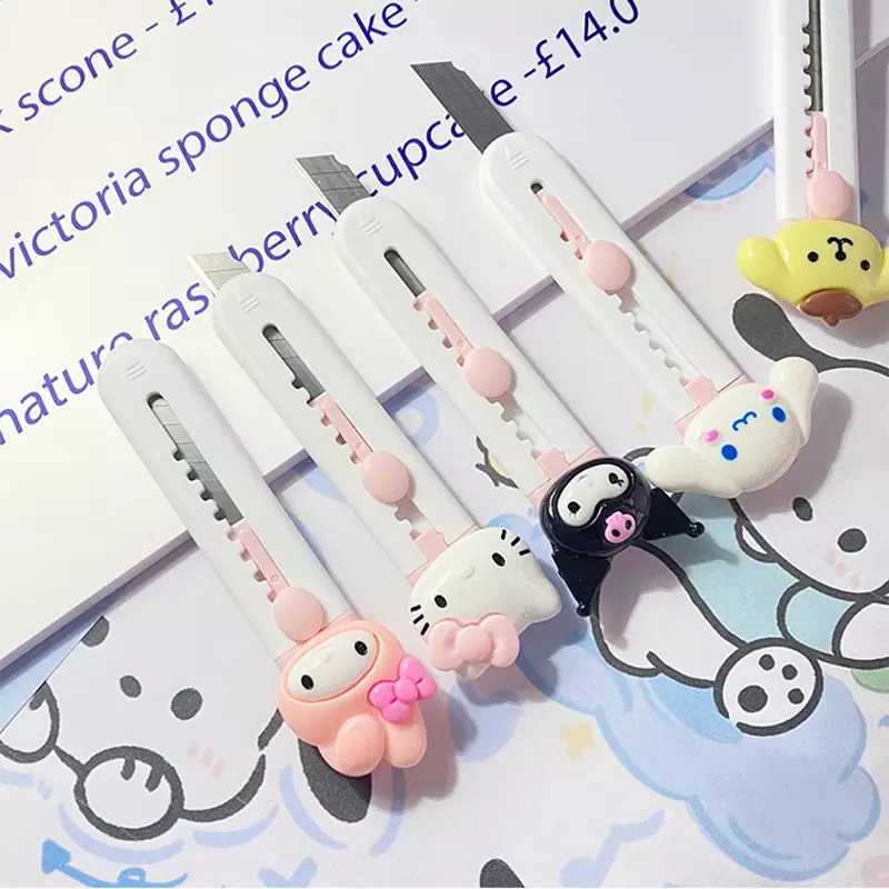 Kawaii漫画動物文房具ナイフ、ミニ多目的ポケット折りたたみナイフ、DIYレターペン、封筒オープニングナイフ