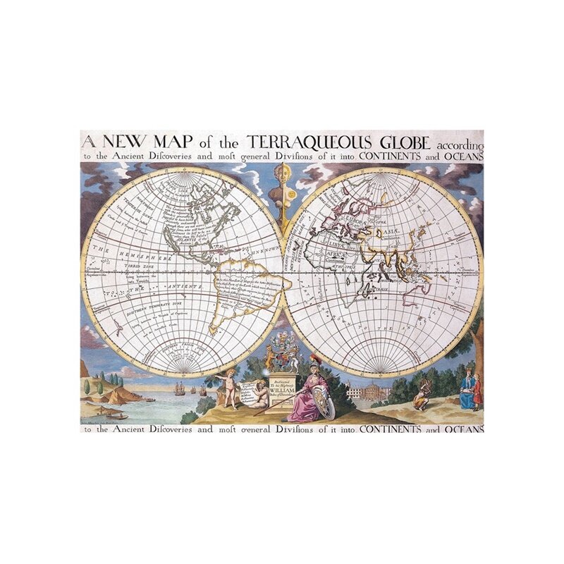 90*60cm Vintage Map Non-woven Canvas Painting Decorative Picture Wall Art Prints Living Room Home Decoration School Supplies