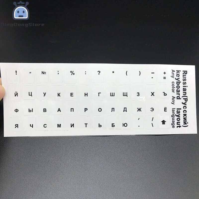 Stiker Keyboard transparan Rusia Universal untuk Laptop huruf penutup Keyboard untuk Notebook komputer PC perlindungan debu
