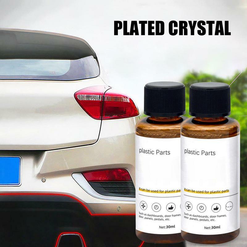 น้ำยาเคลือบเงาพลาสติกสำหรับรถยนต์30มล. ใช้ง่ายทำความสะอาดรถน้ำยาเคลือบรถยนต์ขัดเงารถยนต์และซ่อมได้