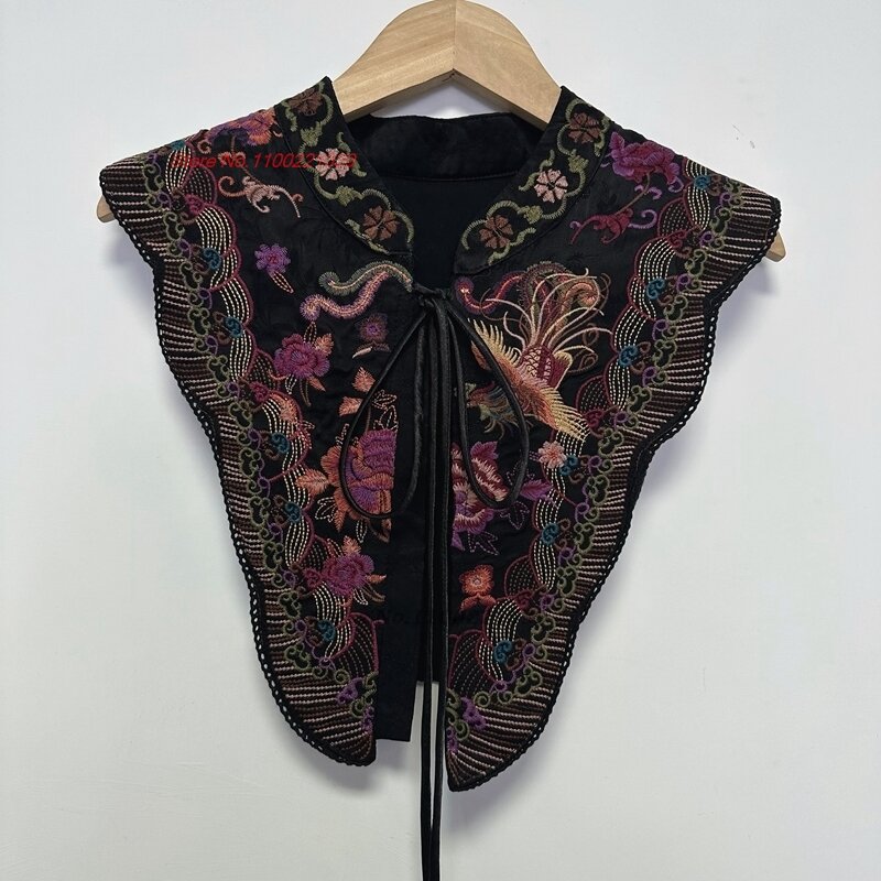 Cape châle vintage chinois, veste sans manches, 550National Flower, Hanfu traditionnel, accessoires aviation, gilet folklorique, 2024