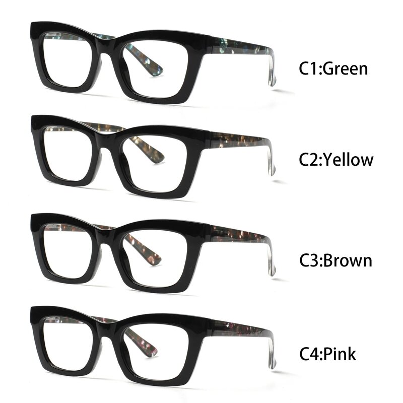 Anti Blue Light Reading Glasses HD Lenses Spring Hinge Readers Eyeglasses Stylish Printing  Women Men Square Presbyopia  Eyewear