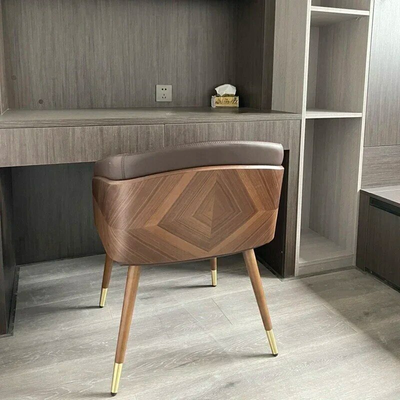 Moderne Minimalistische Eetkamerstoel Luxe Houten Fauteuil Hoge Kwaliteit Lounge Stoelen Comfortabele Zetel Keuken Meubels HY50DC