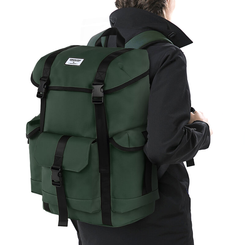 KINGSLONG Waterproof Travel Outdoor Backpack Large Capacity 18 inch Casual Army Green Sport Camping Travel Bag Backpacks