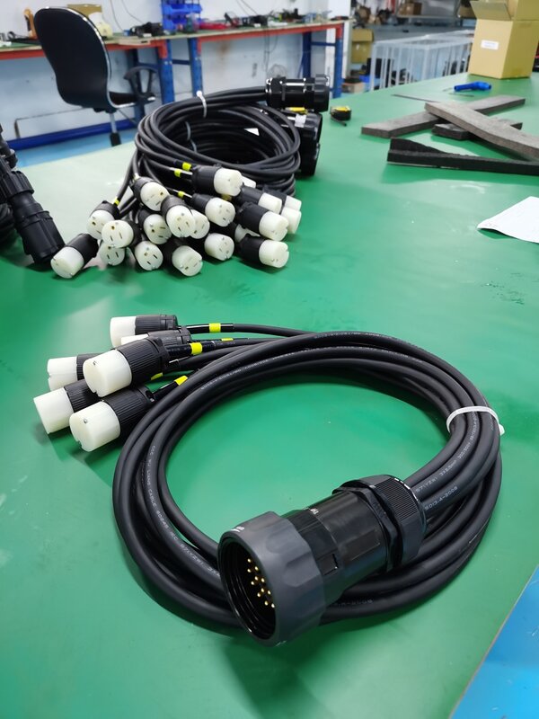 19Pin kabel Socapex breakout ke Edison 5-15R, kabel listrik split