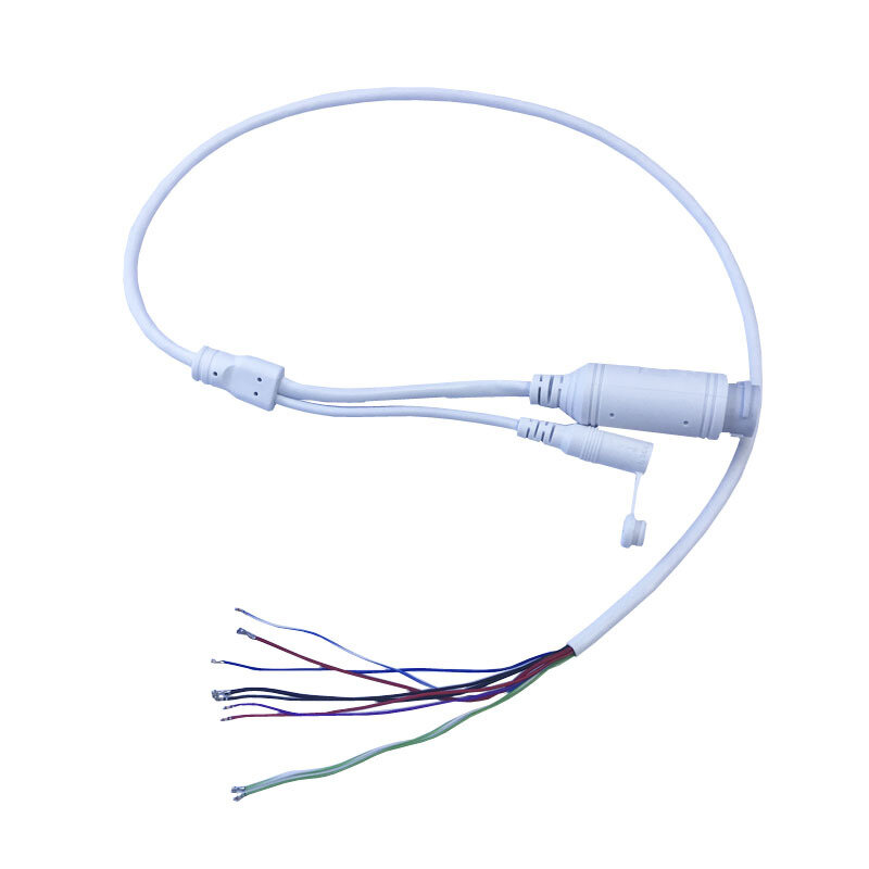 48V to 12V PoE Cable With DC Audio IP Camera RJ45 Cable built in PoE module For CCTV IP Camera