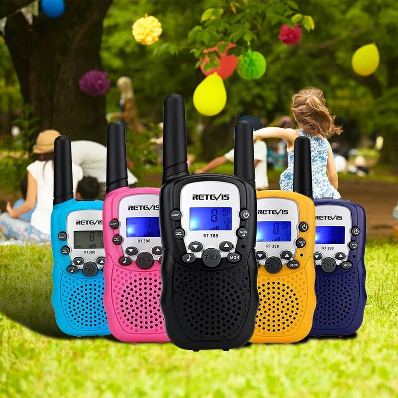 Retevis-walkie-talkie RT388 para niños, receptor de radio, 2 piezas, regalo de cumpleaños