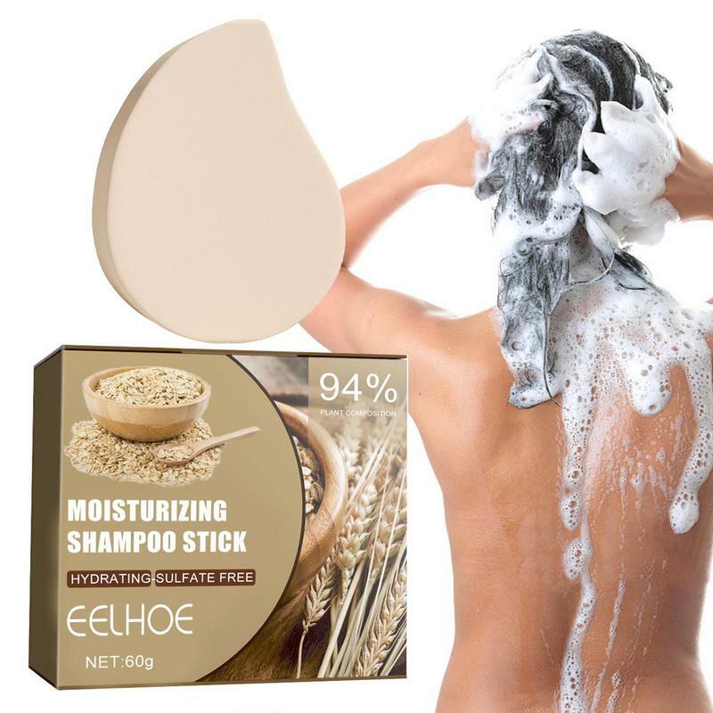 Barre de shampoing à base d'avoine et de riz, chairtique, tonique, hydratant, anti-chute de cheveux, à base d'eau de riz