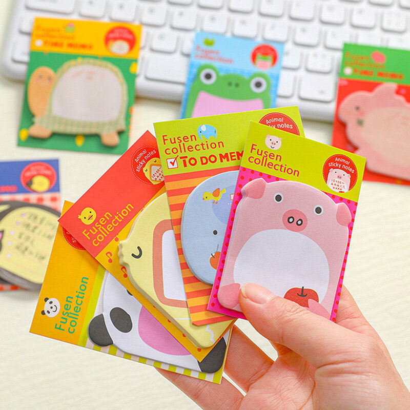 Zoo Cartoon Sticky Notes Note Stickers Message Stickers Cute Student Supplies Notebook School Office Stationery