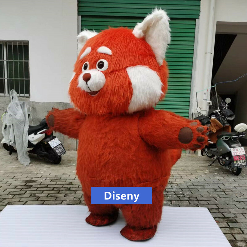 Disney-Traje inflável da mascote do urso, cosplay, propaganda, vestido extravagante, animal de festa, girando, vermelho, 200cm, carnaval