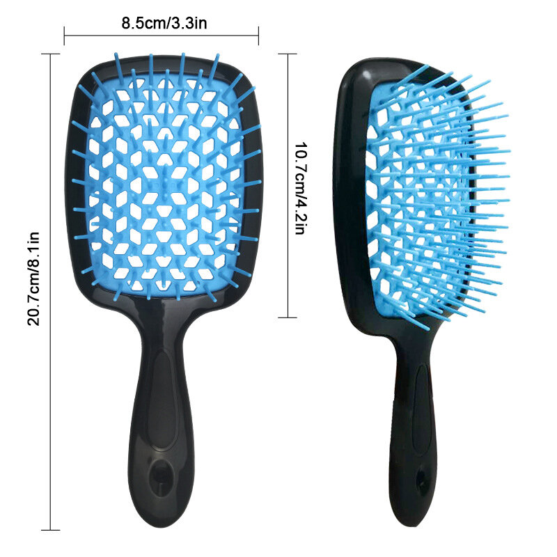 Janeke hair brush Detangling Hair Brush Grande Plate Massagem Pentes Oco Out Hair Brushes Barbeiro Pente Salon Hair Styling Tools