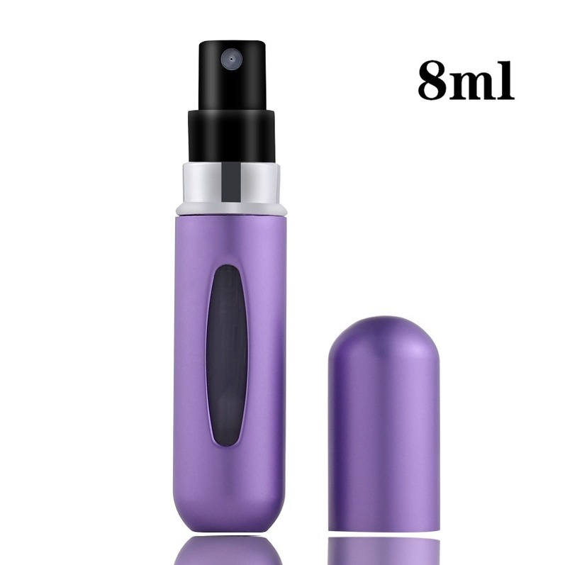 Botella con pulverizador de 5ml y 8ml, rellenable, recargable, Perfume, contenedor de viaje