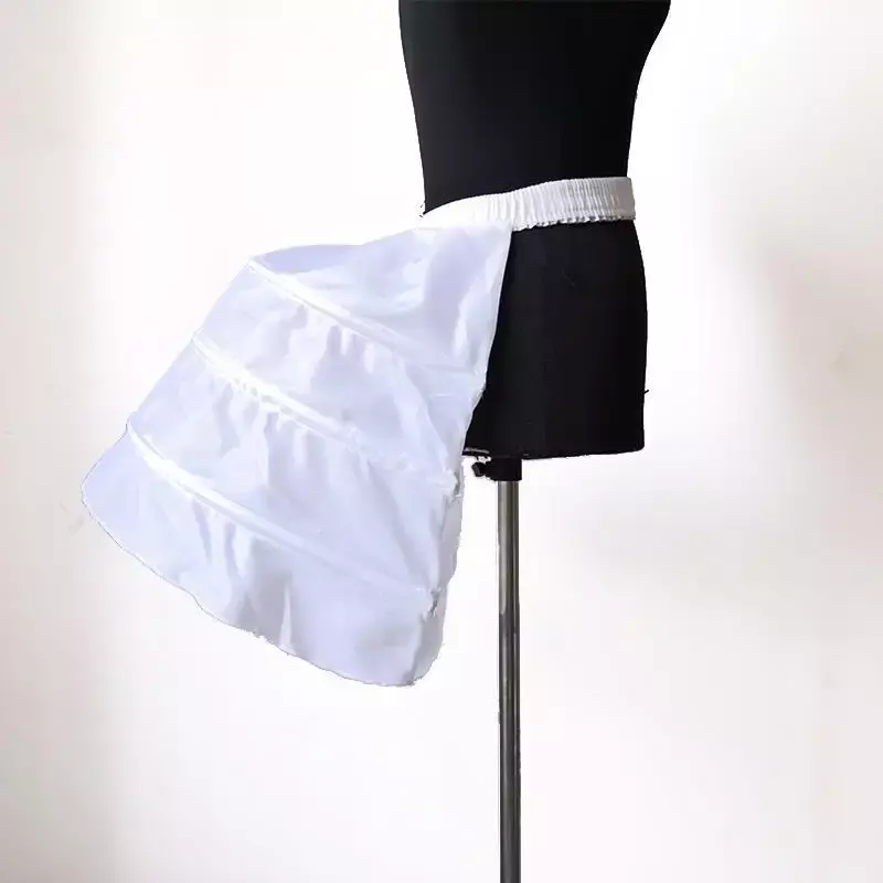 Victorian Pasteur Skirt Hip Rococo Crinoline Short Half Bustle Petticoat Clothing Design
