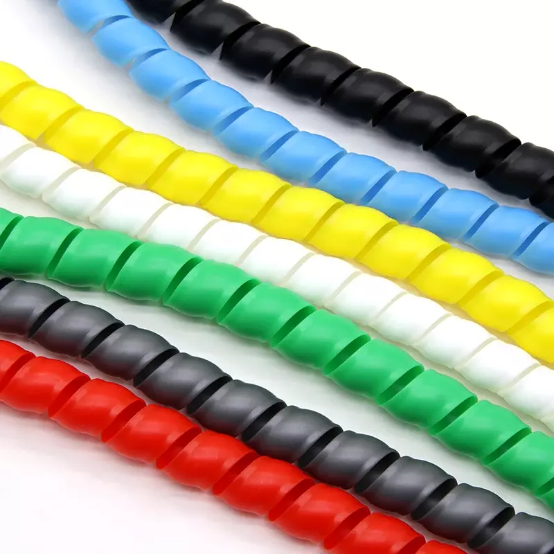 Envoltório espiral flexível enrolamento cabo, protetor do fio, tubo da luva, linha organizador, proteção da tubulação, 2 m, 5 m, 10m, 8mm-40mm