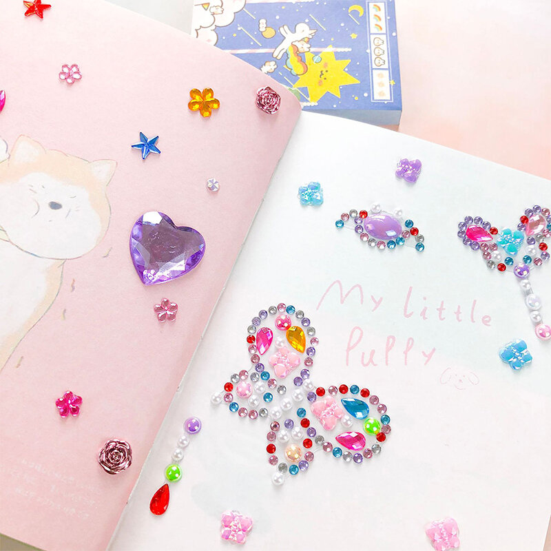 Self Adhesive Acrylic Crystal Diamond Sticker Girls Creative DIY Art Crafts Album Decoration Kindergarten Reward