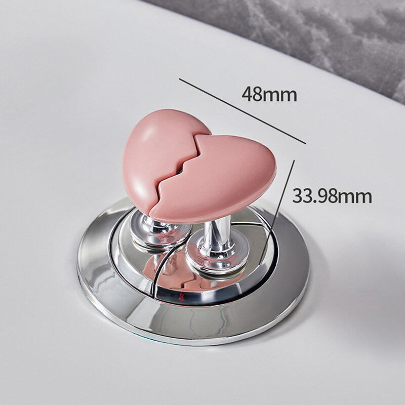 Bouton-Pression Coloré en Forme de Cœur pour Toilettes, Précieux Joli-Poussoir, pour Porte d'Assistance, Poignée Créative