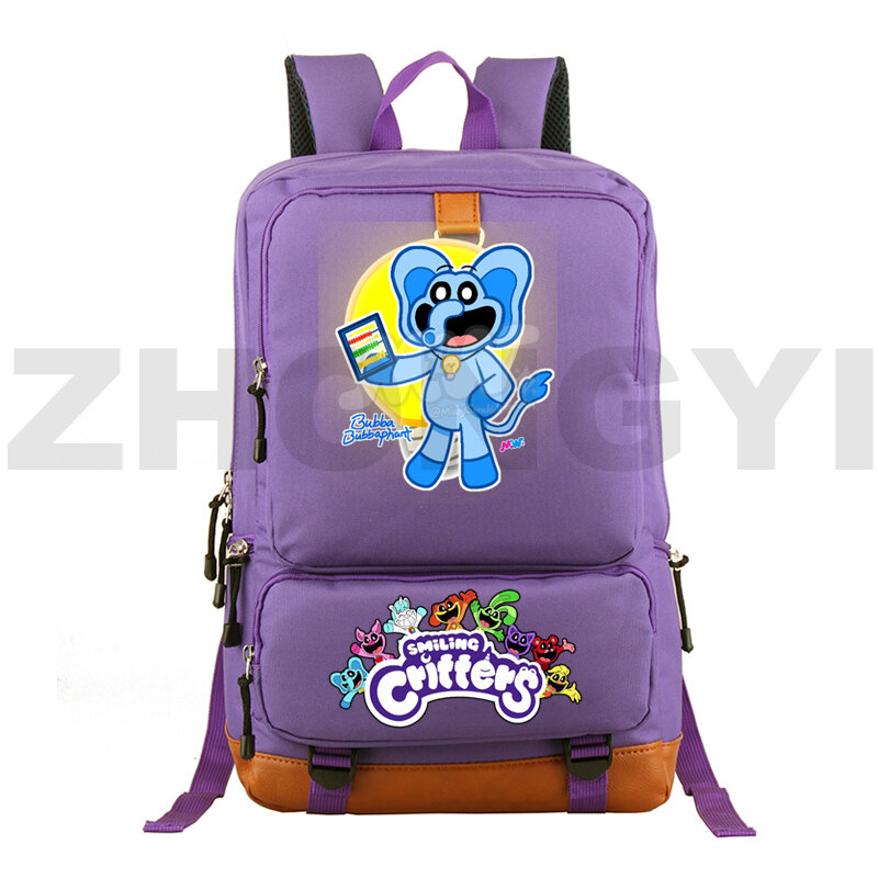 New Game Smiling Critters Backpack Women Men High Quality Shoulder Bags Harajuku Anime Schoolbags for Girls Boys Sports Rucksack
