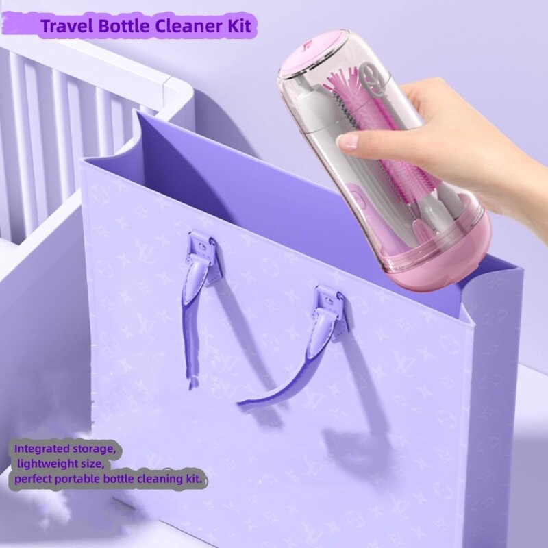 Reise elektrische Baby flaschen bürsten mit wasserdichter elektrischer Flaschen reiniger Silikon nippel bürste Flaschen bürste